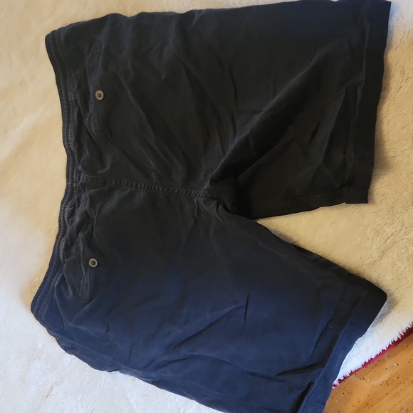 Stretch canvas blue shorts, drawstring, XL - Picture 3 of 3